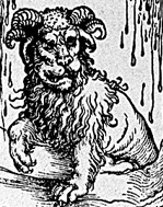 Revelation 13, beast from the sea with seven heads and ten horns - Albrecht Durer